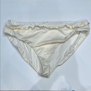 Dippin' Daisy's off white ruffle bikini swim bottom separates size 2X
